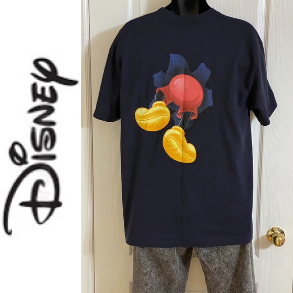EUC Disney Mickey Mouse graphic crewneck s/s navy t-shirt, XL - Picture 12 of 16